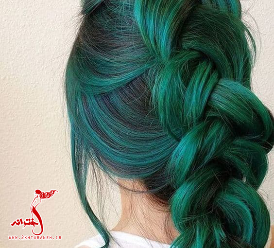 ترکیب رنگ مو سبز