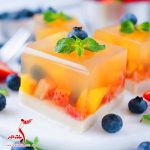 طرز تهیه ژله دو رنگ ميوه ای